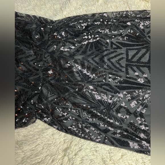 New Jessica Simpson black sequin cocktail dress size 4 - Picture 2 of 13